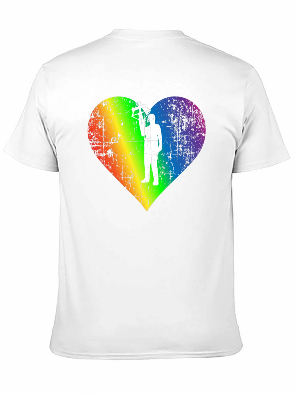 LGBTQ Rainbow Heart Crossbow T-Shirt