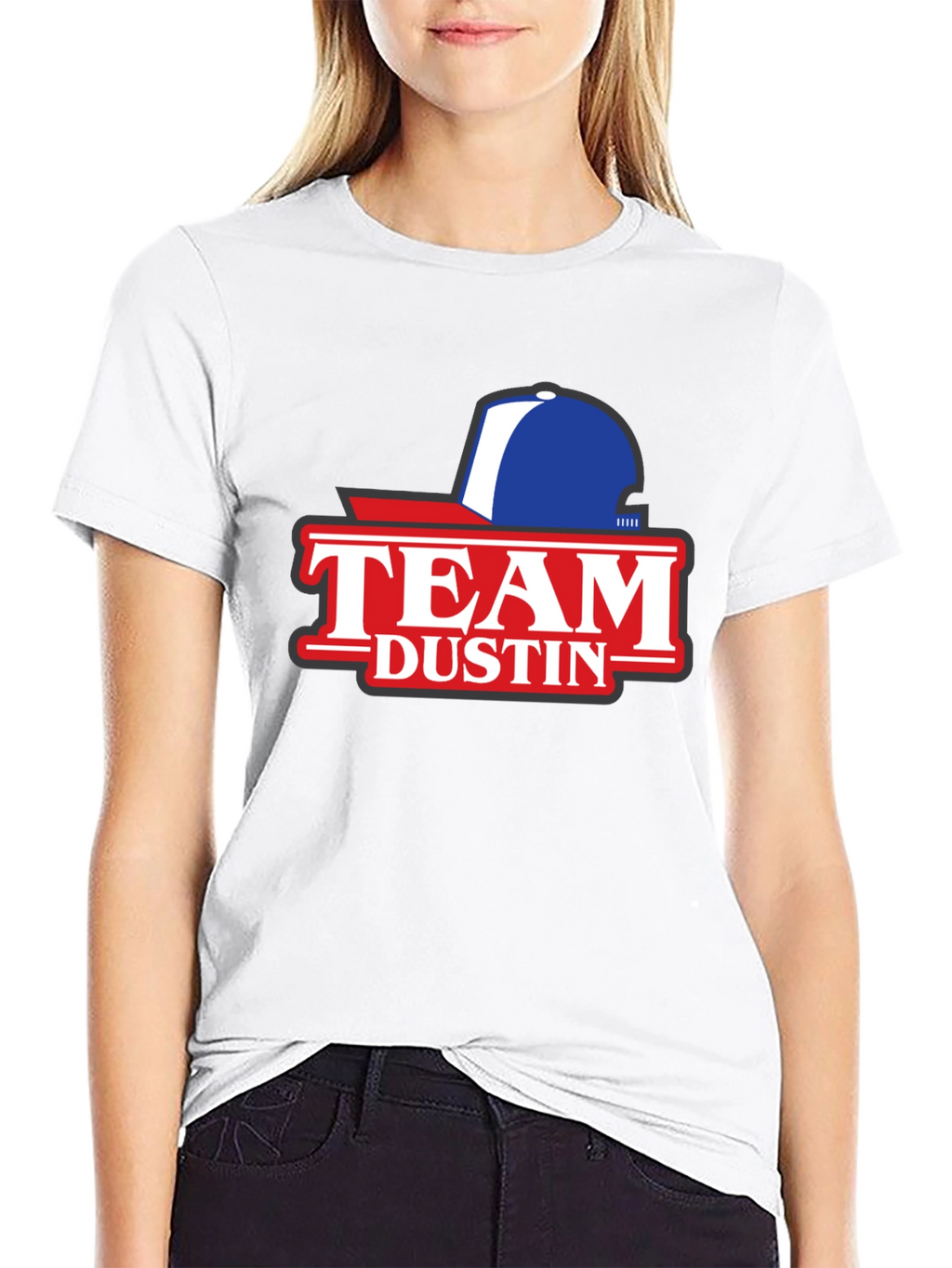 Team Dustin Baseball Cap Graphic T-Shirt