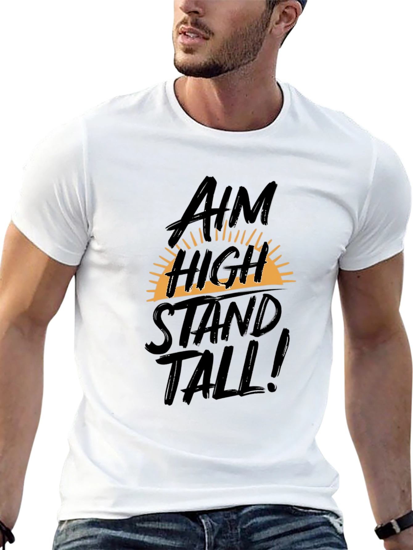 Aim High Stand Tall Mens Graphic Tee
