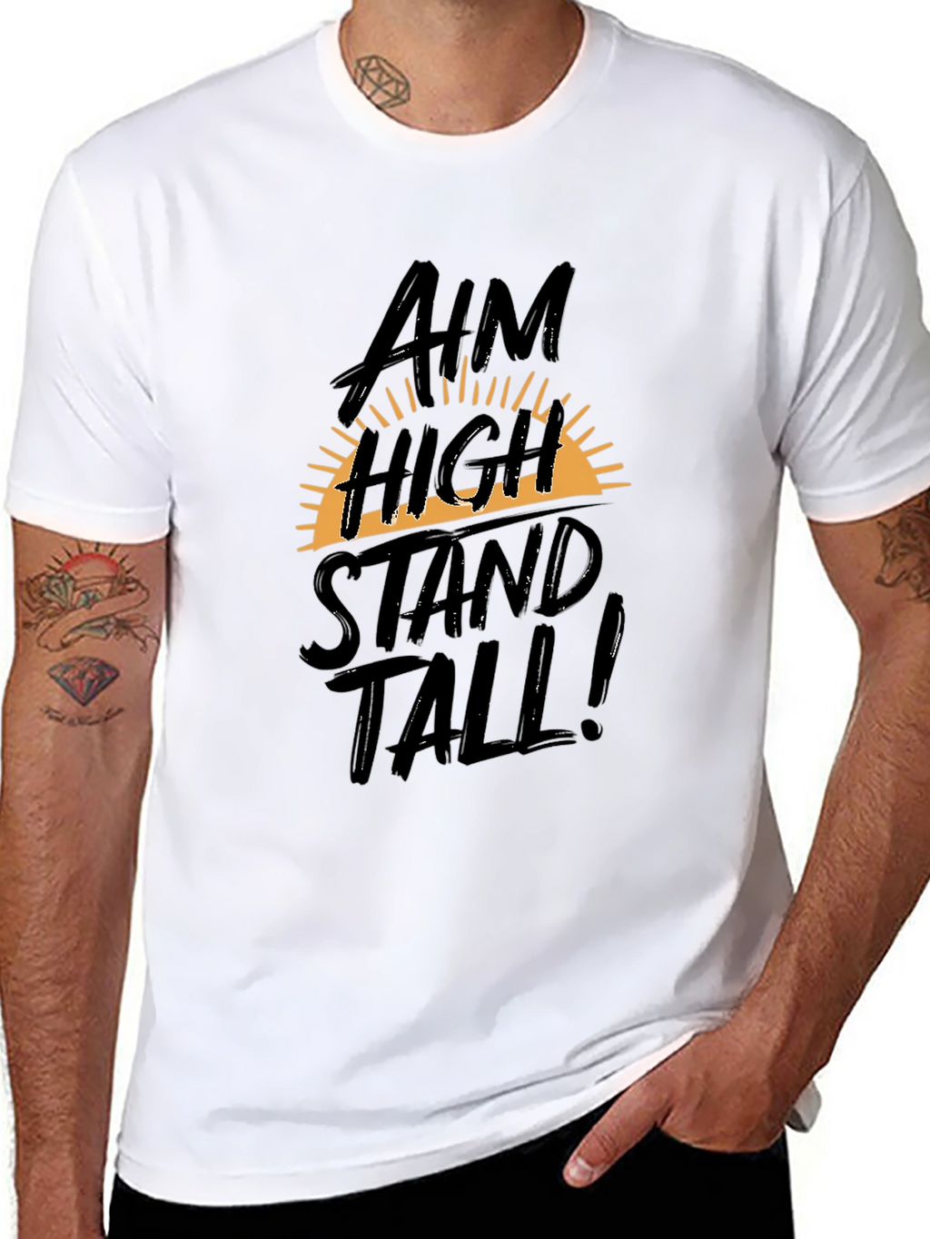 Aim High Stand Tall Mens Graphic Tee