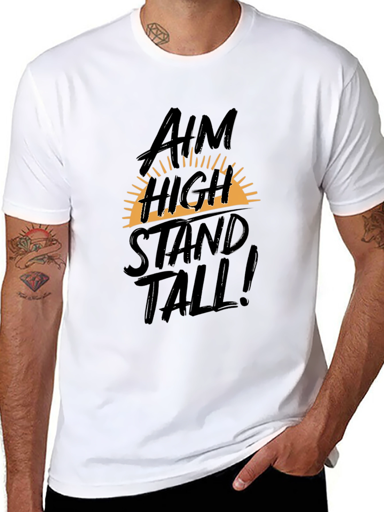 Aim High Stand Tall Mens Graphic Tee