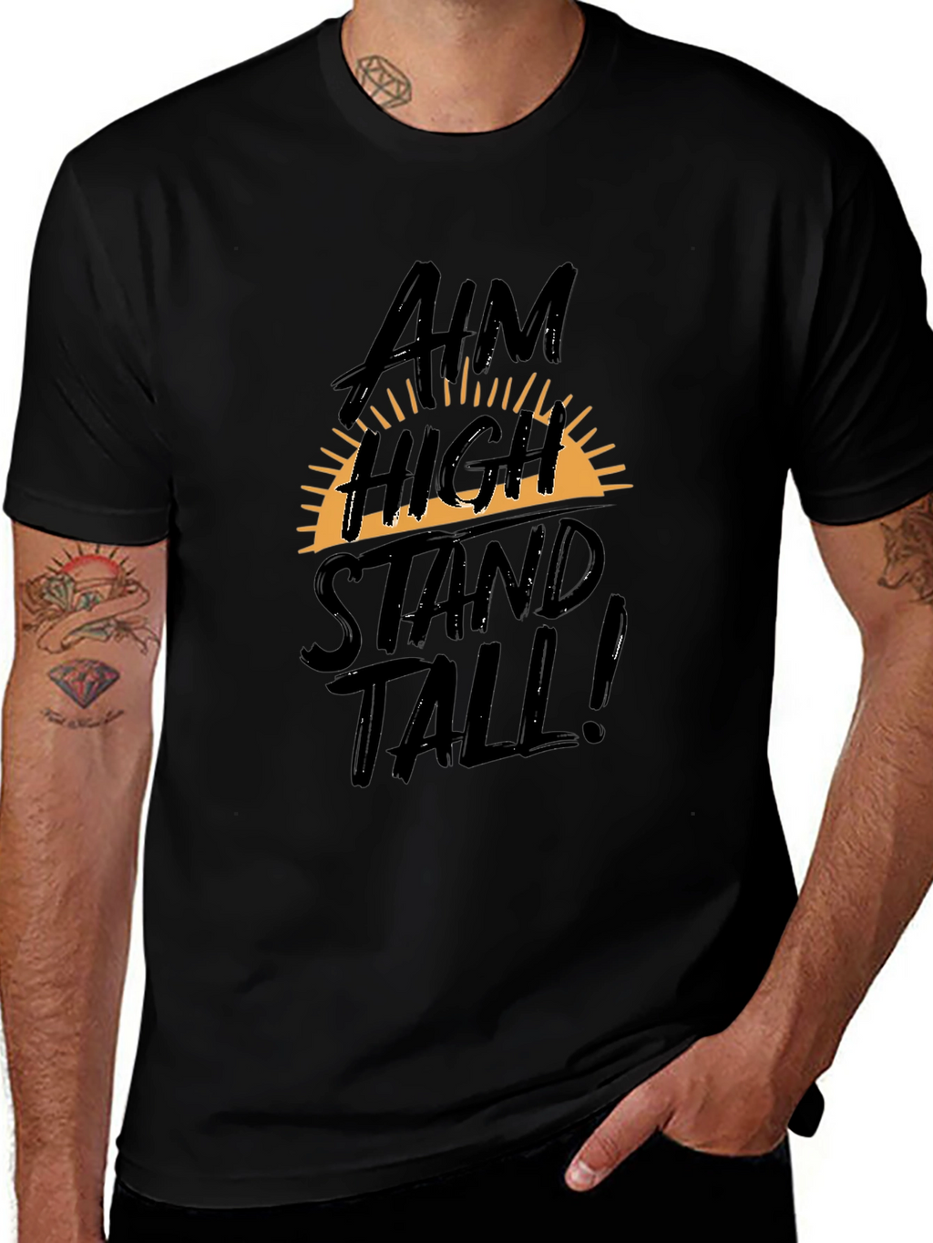 Aim High Stand Tall Mens Graphic Tee