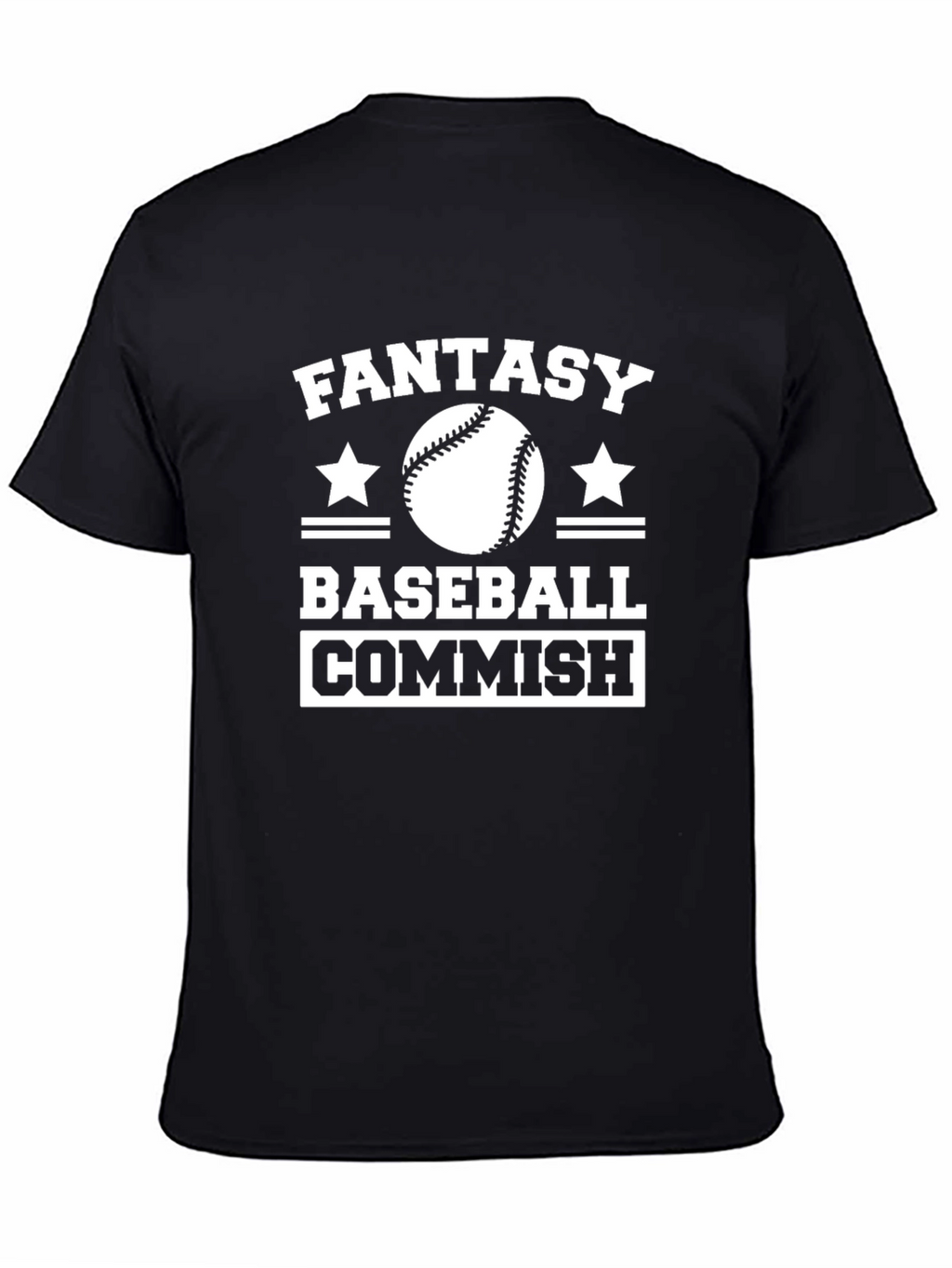 Fantasy Baseball Commish T-Shirt - Black