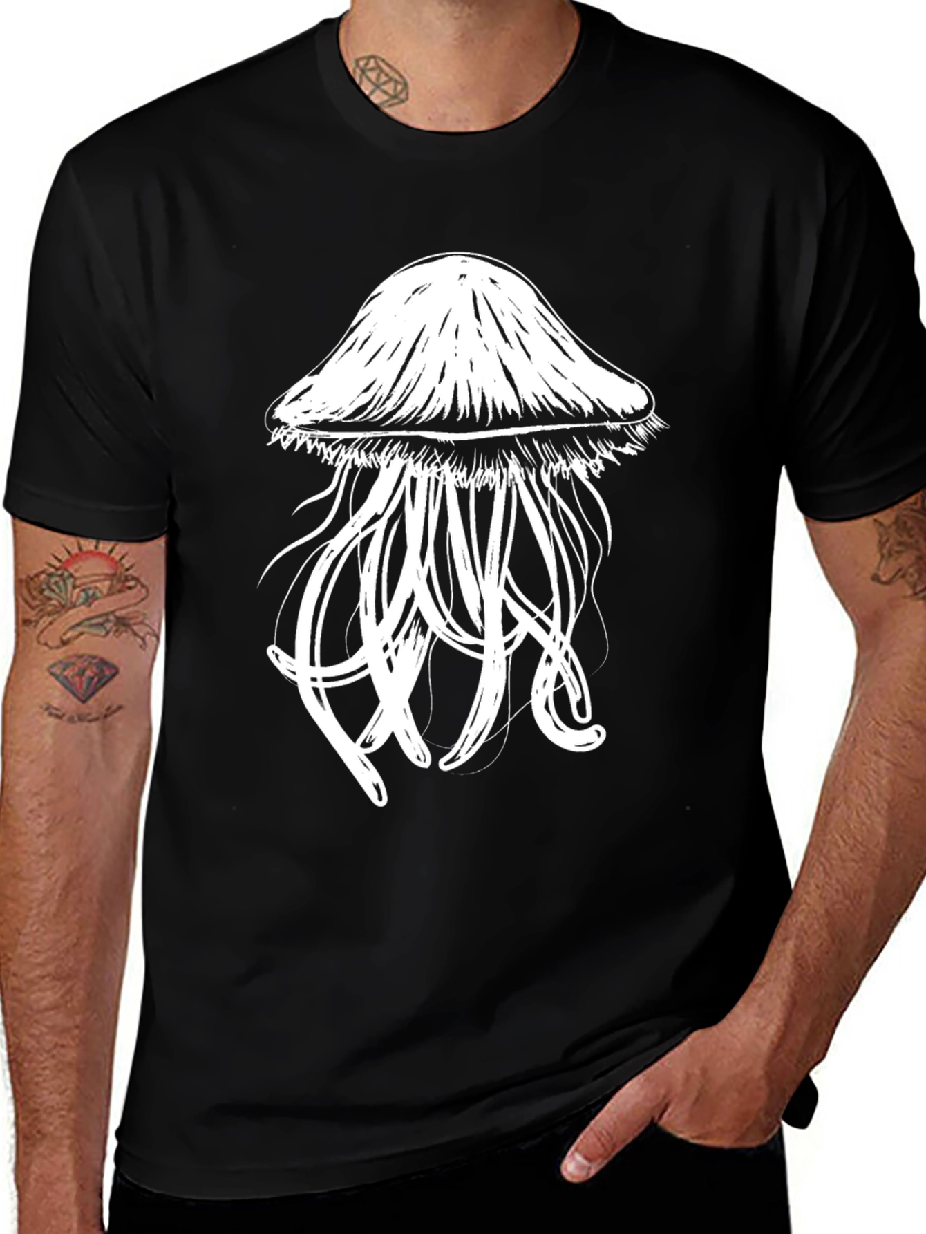 Jellyfish Graphic T-Shirt - Black