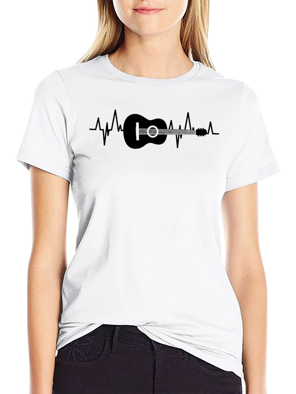 Guitar Heartbeat Graphic T-Shirt - Musician Tee