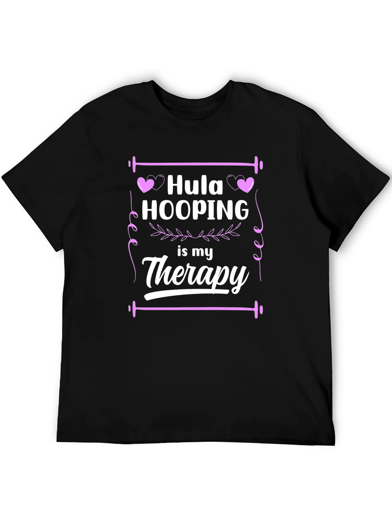 Hula Hooping is My Therapy Black T-Shirt