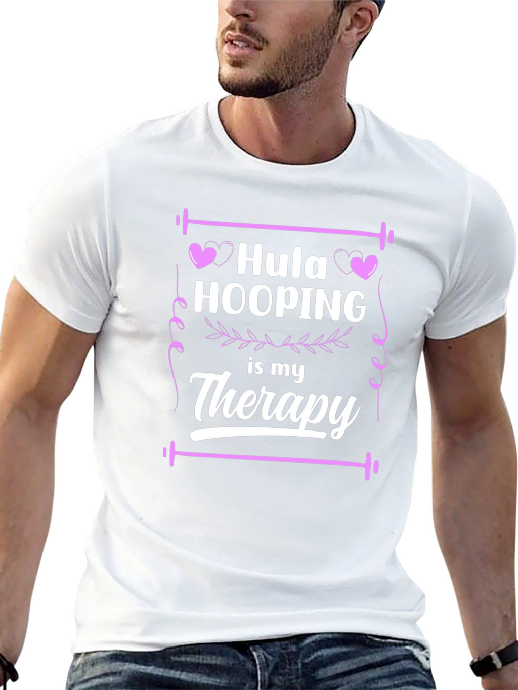 Hula Hooping is My Therapy Black T-Shirt