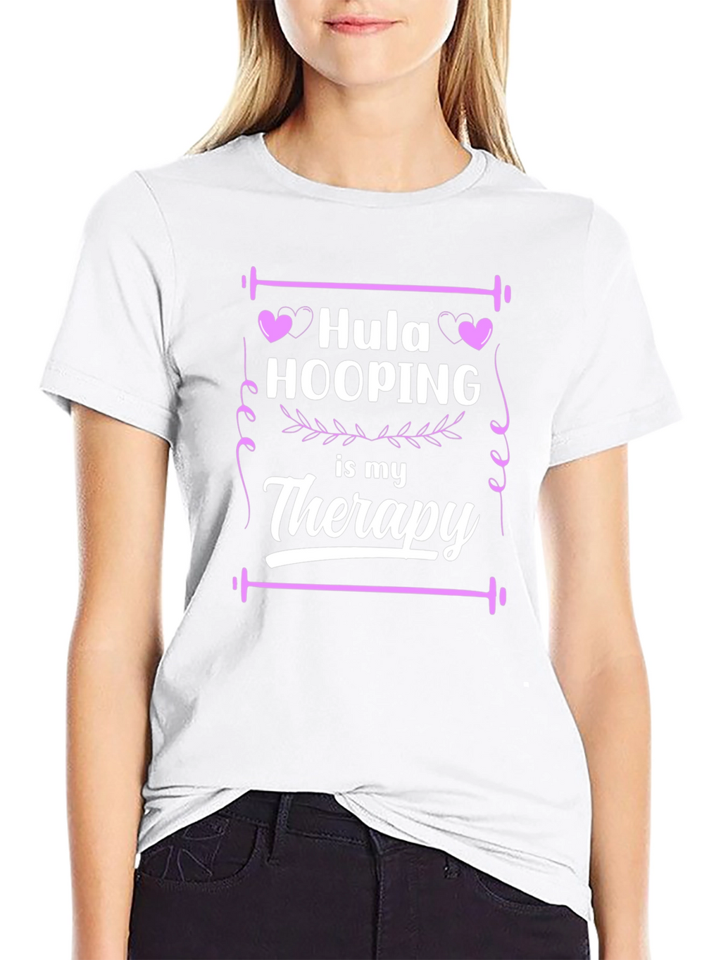 Hula Hooping is My Therapy Black T-Shirt