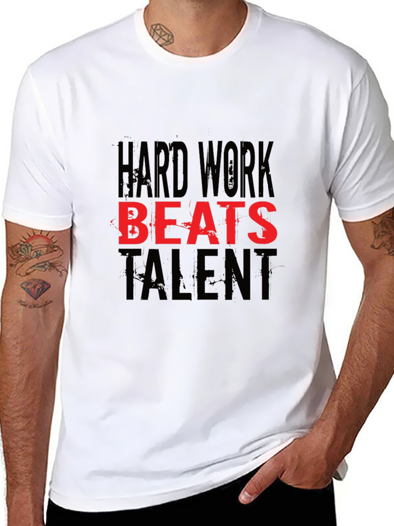 Hard Work Beats Talent Black T-Shirt