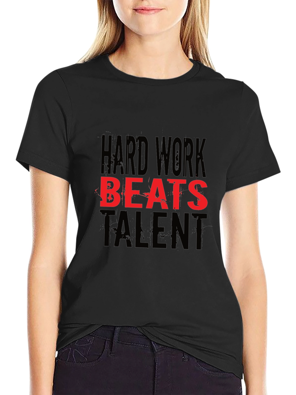 Hard Work Beats Talent Black T-Shirt