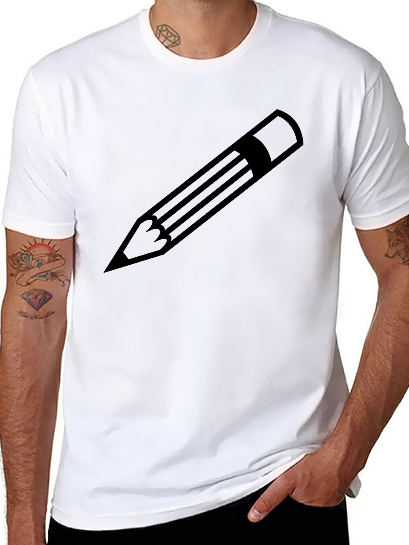 Pencil Graphic T-Shirt - Classic Design