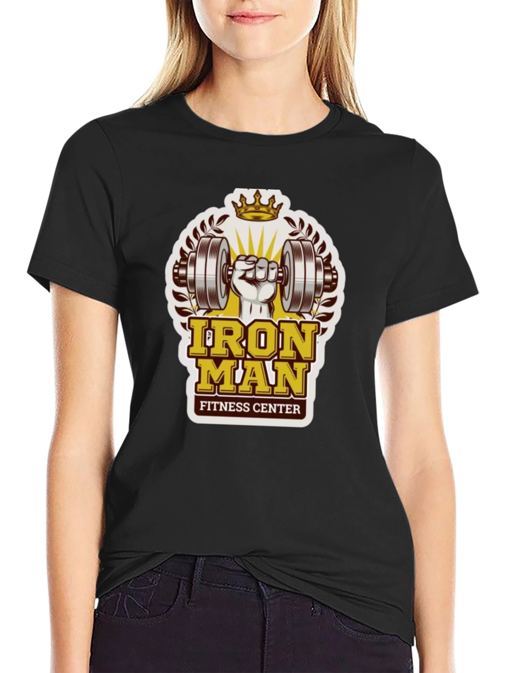 Iron Man Fitness Center Black T-Shirt