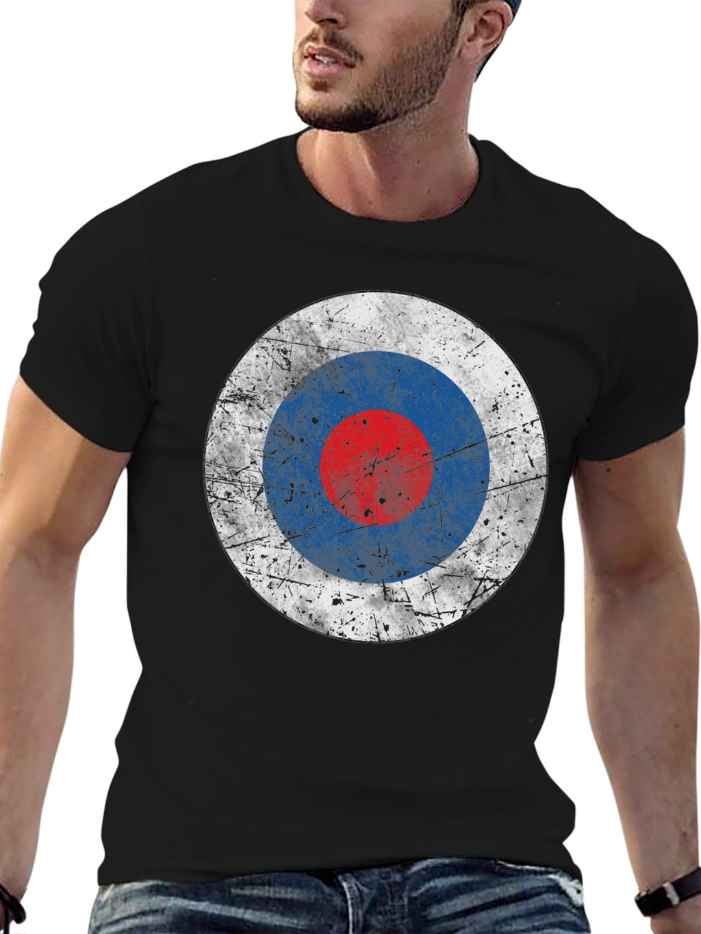 Retro Target Graphic T-Shirt - Black