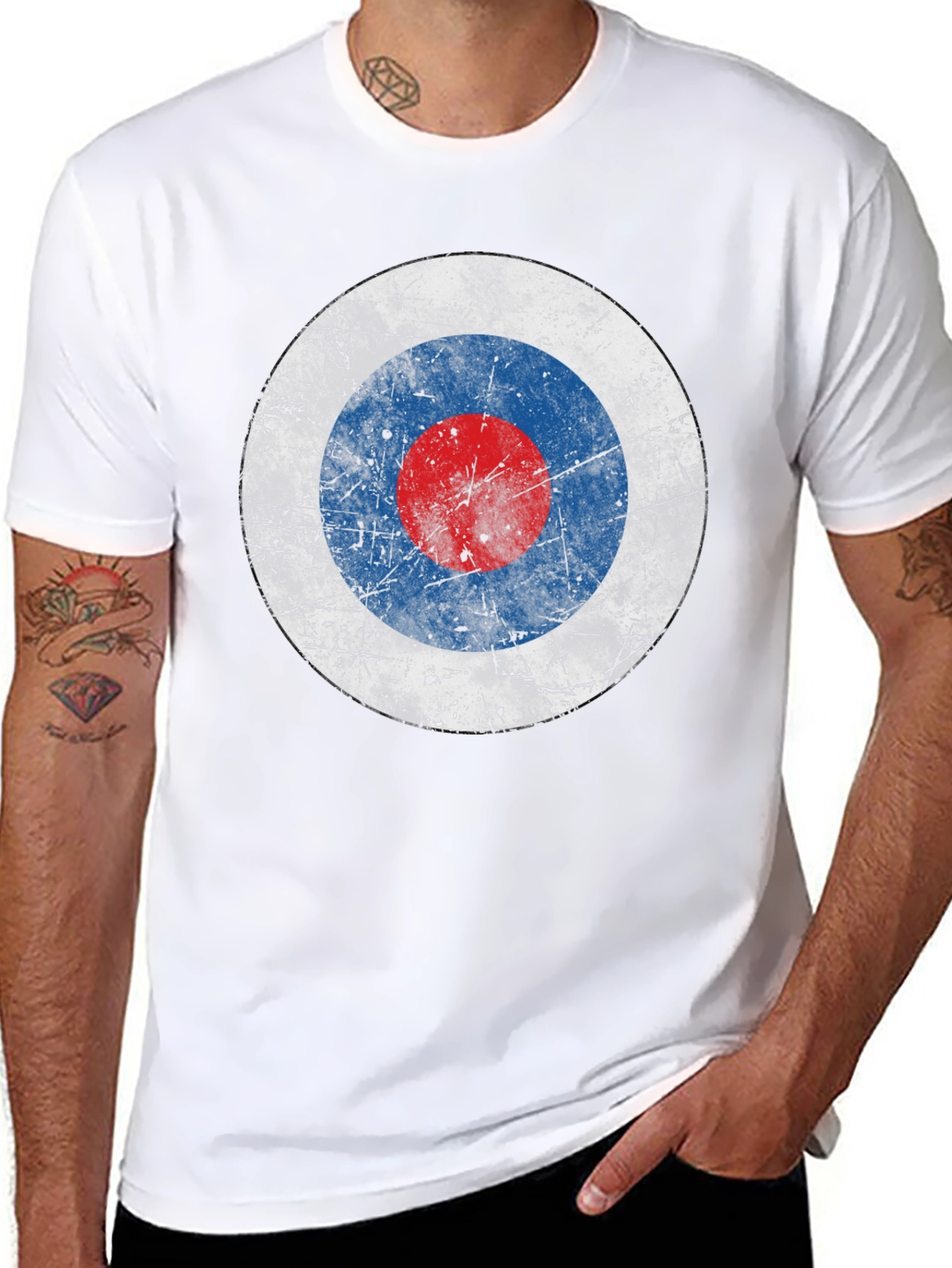 Retro Target Graphic T-Shirt - Black