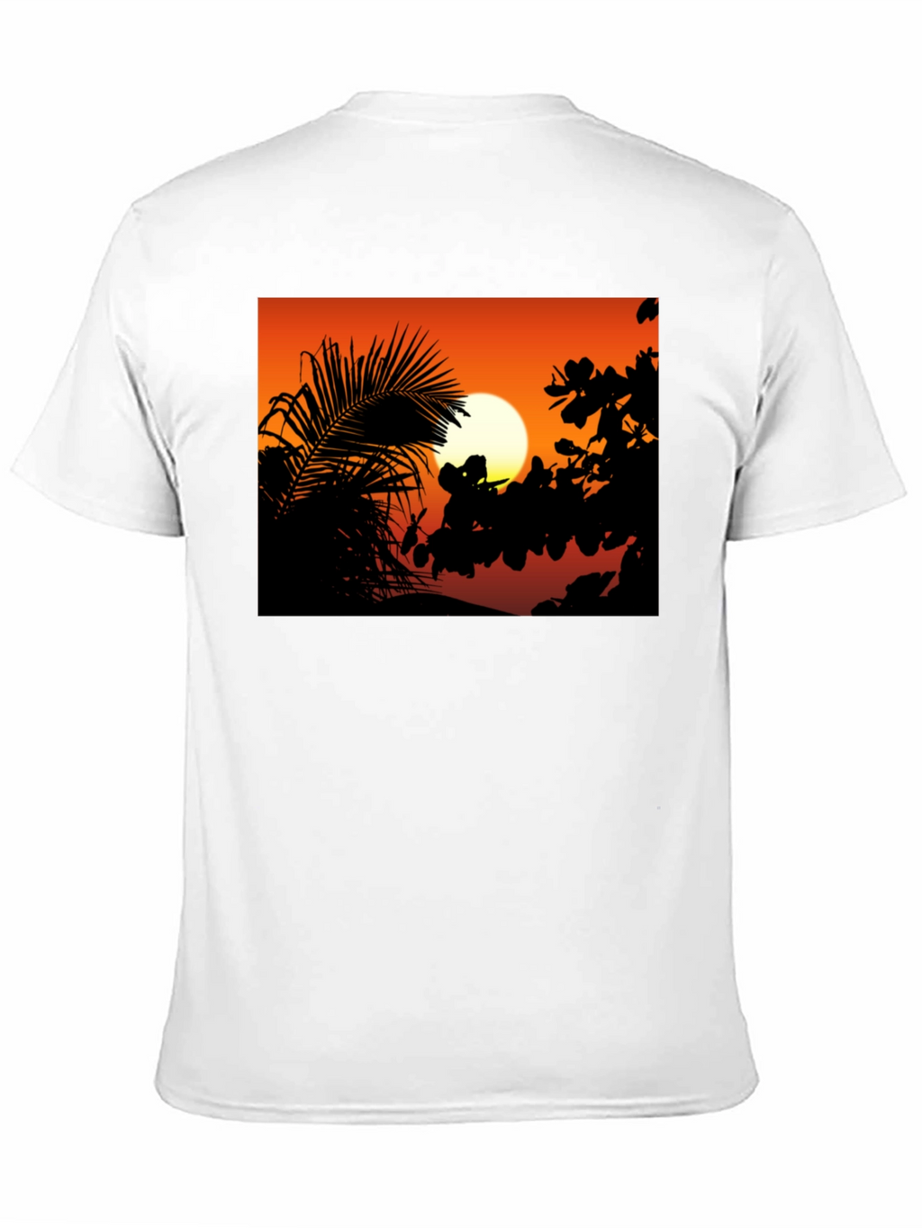 Sunset Silhouette Graphic Tee - Black