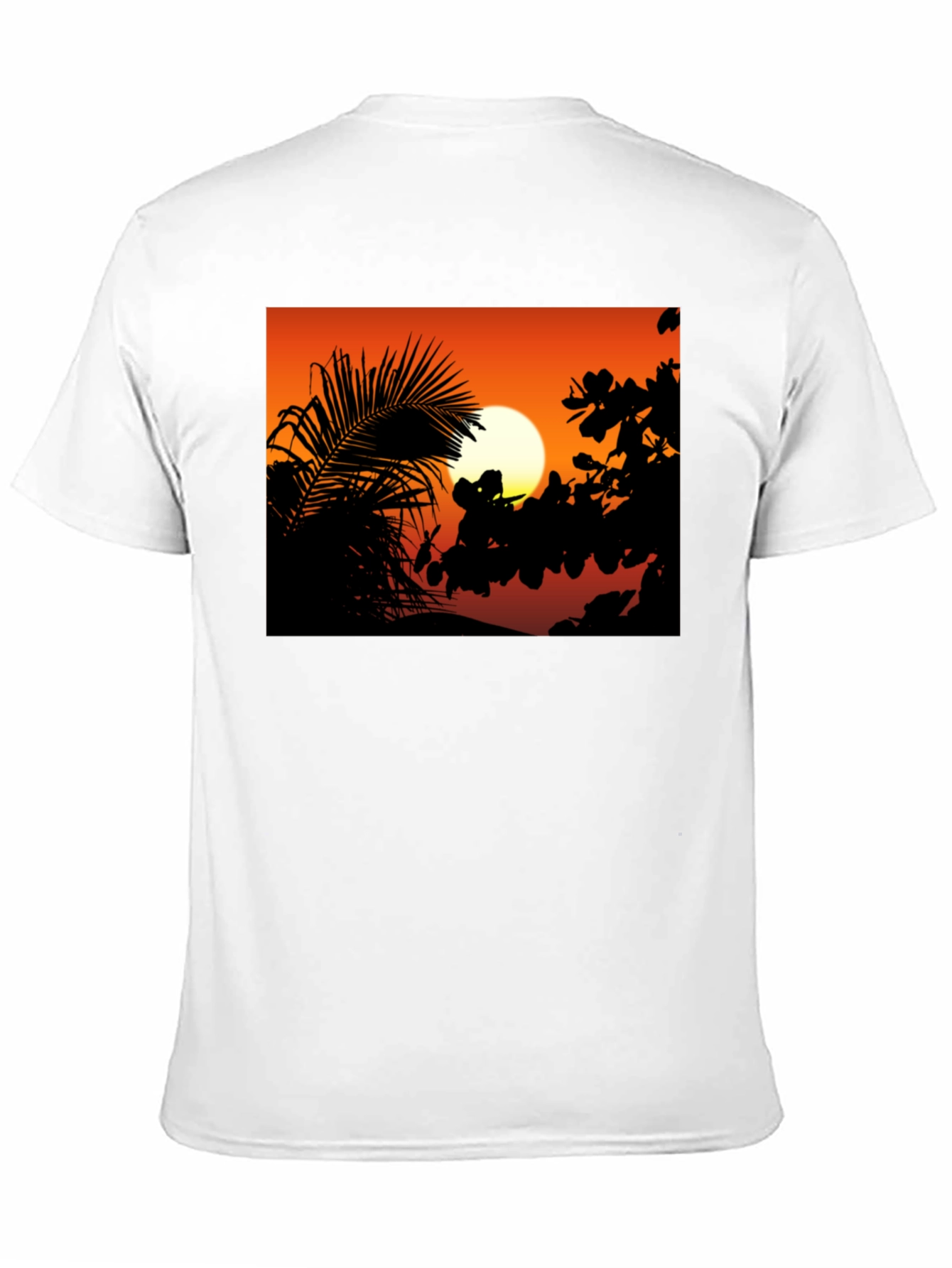Sunset Silhouette Graphic Tee - Black
