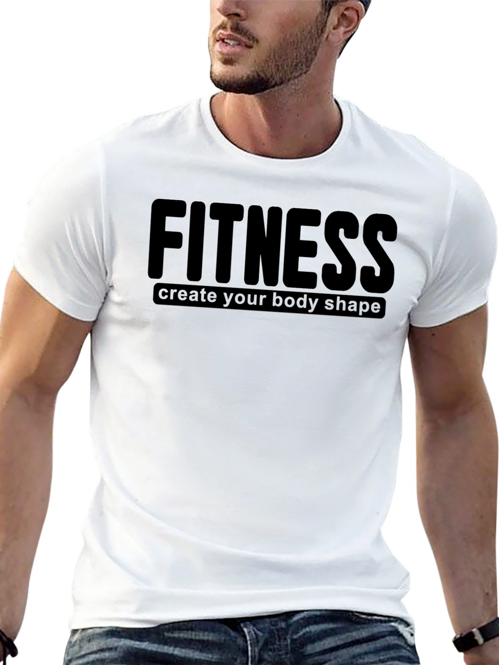 Fitness Black T-Shirt: Create Your Body Shape