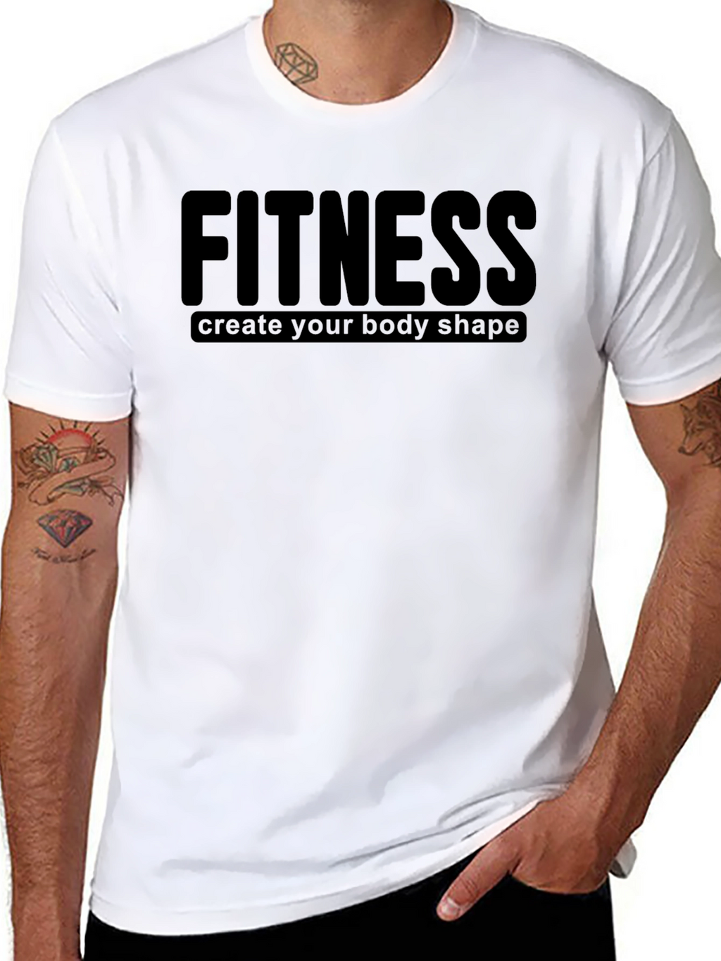 Fitness Black T-Shirt: Create Your Body Shape