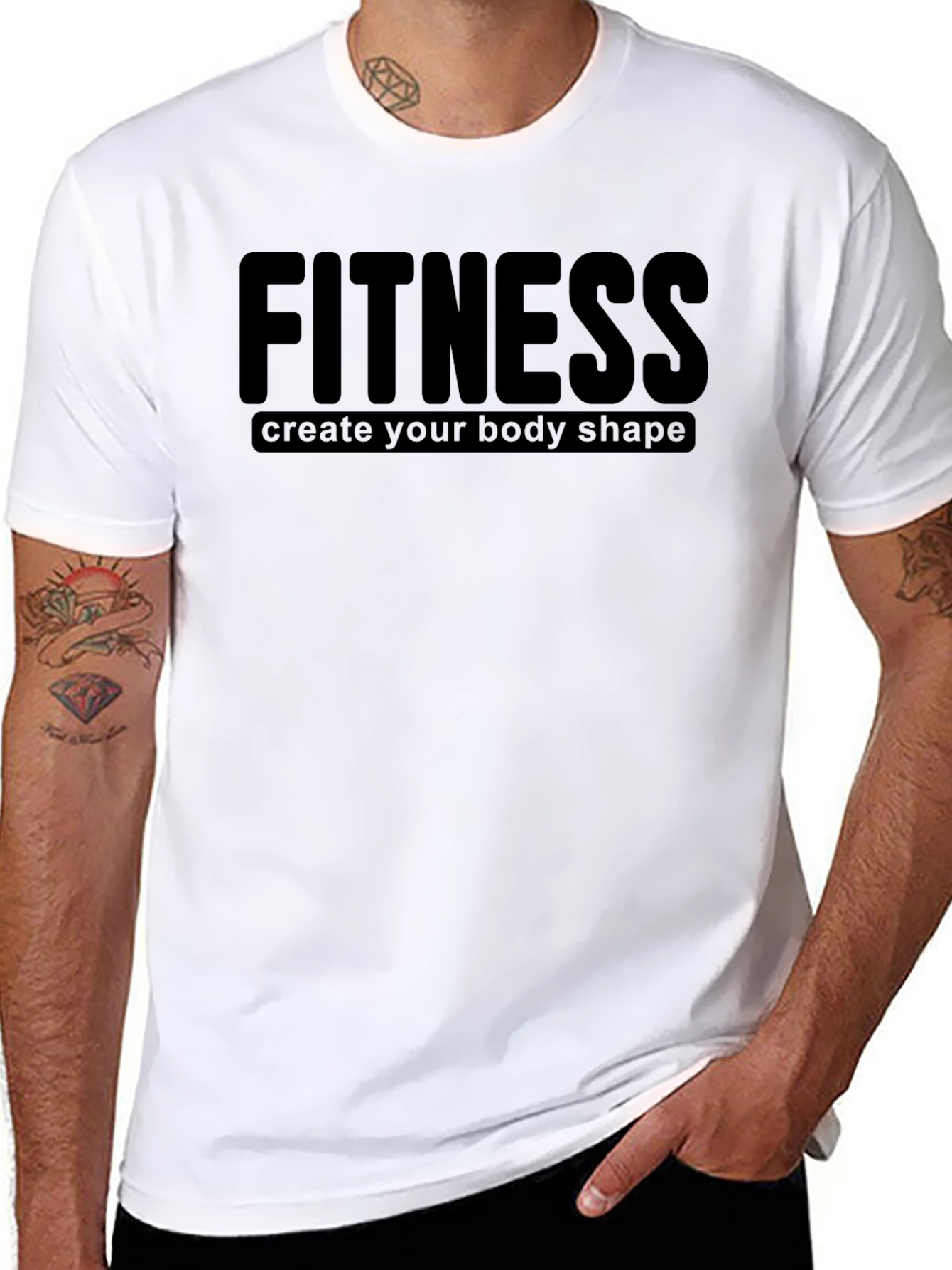 Fitness Black T-Shirt: Create Your Body Shape