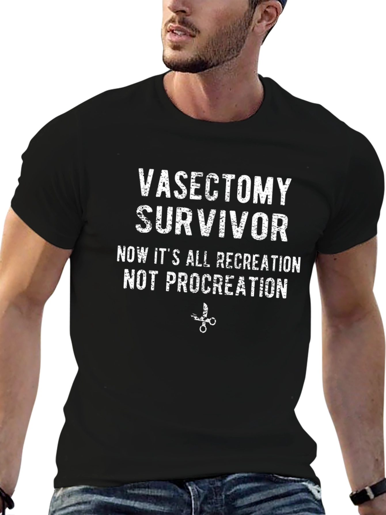 Vasectomy Survivor T-Shirt: Recreation Not Procreation!