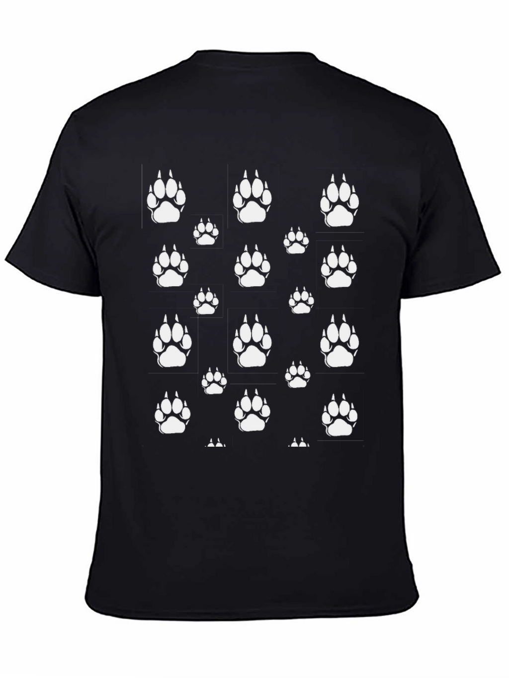 Paw Print T-Shirt - Black Graphic Tee