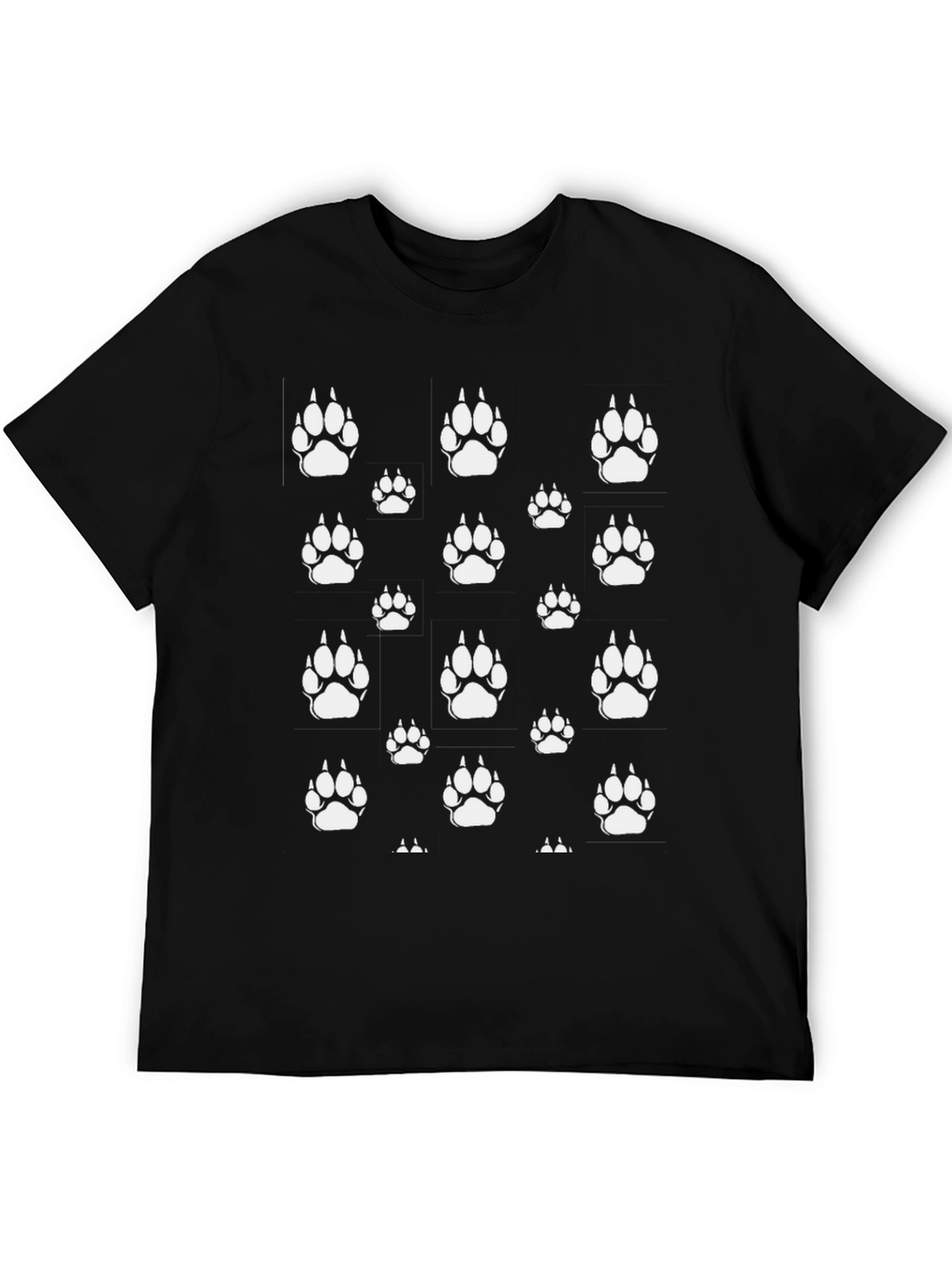 Paw Print T-Shirt - Black Graphic Tee