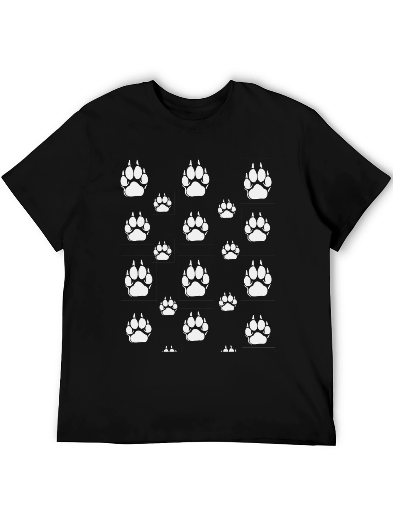 Paw Print T-Shirt - Black Graphic Tee