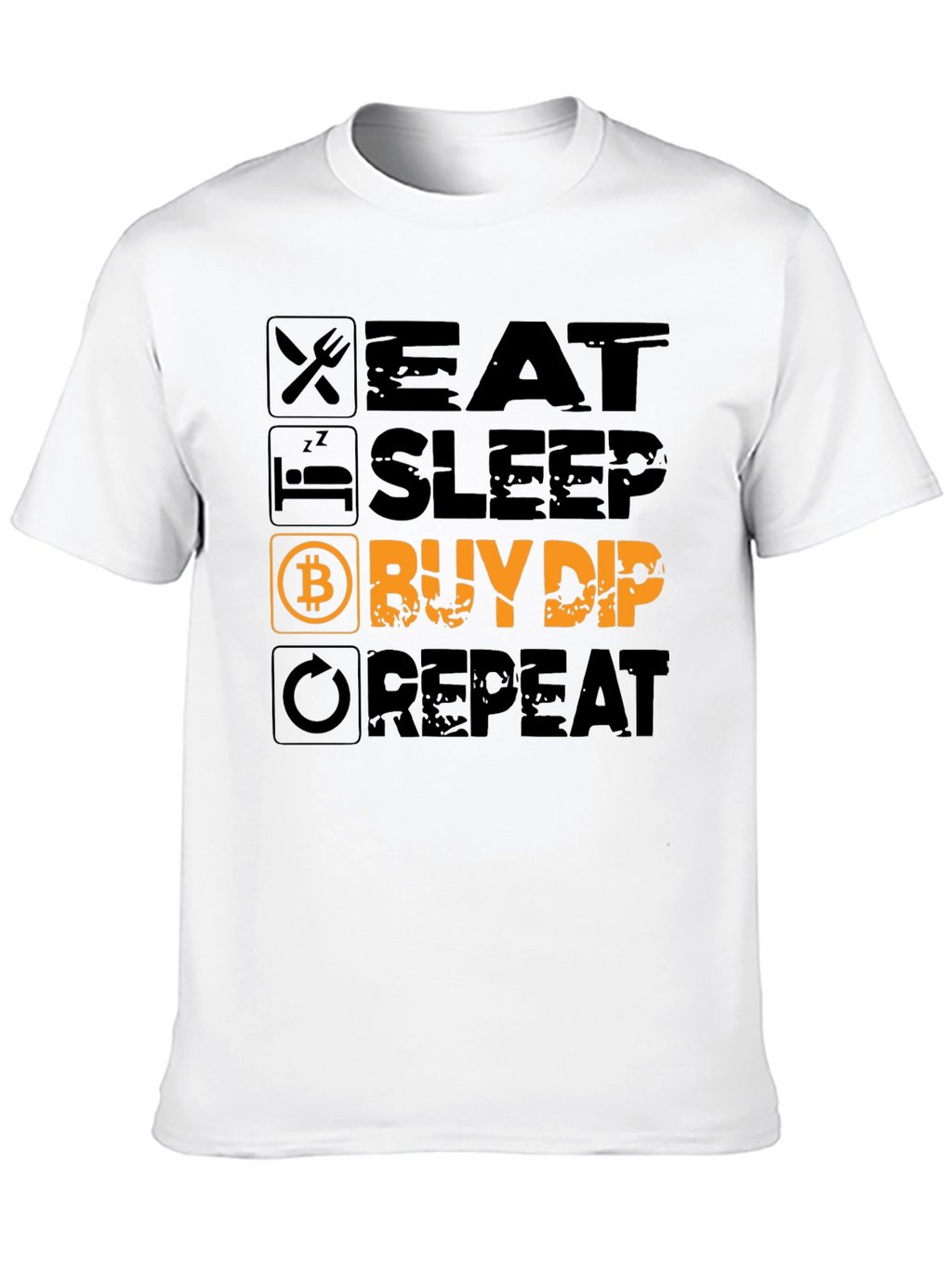 Eat Sleep Buy Dip Repeat Black T-Shirt