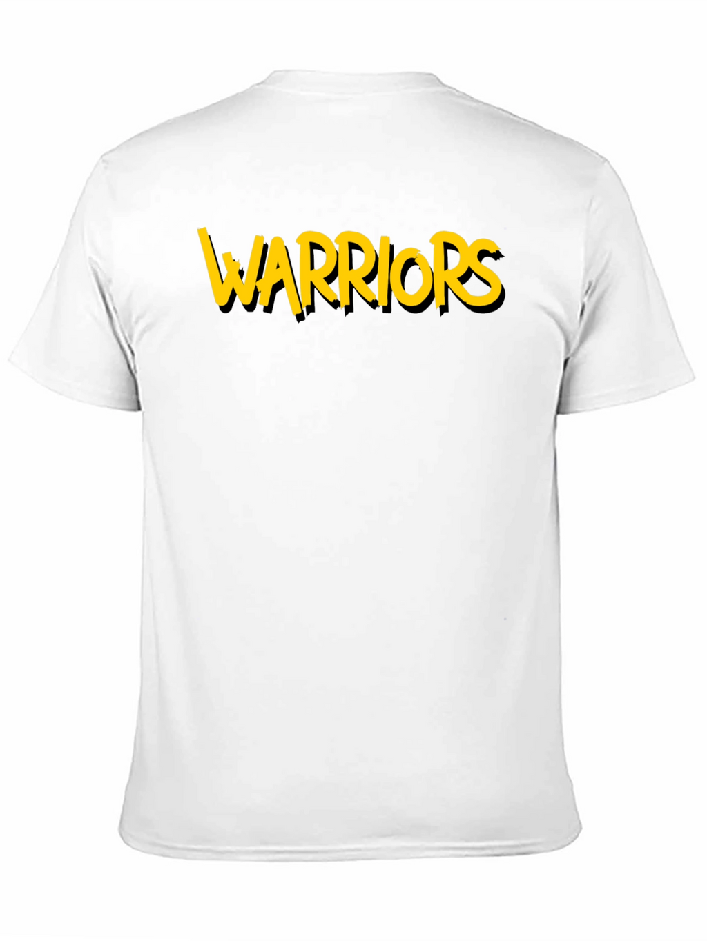 Warriors Graphic Tee - Black Cotton T-Shirt