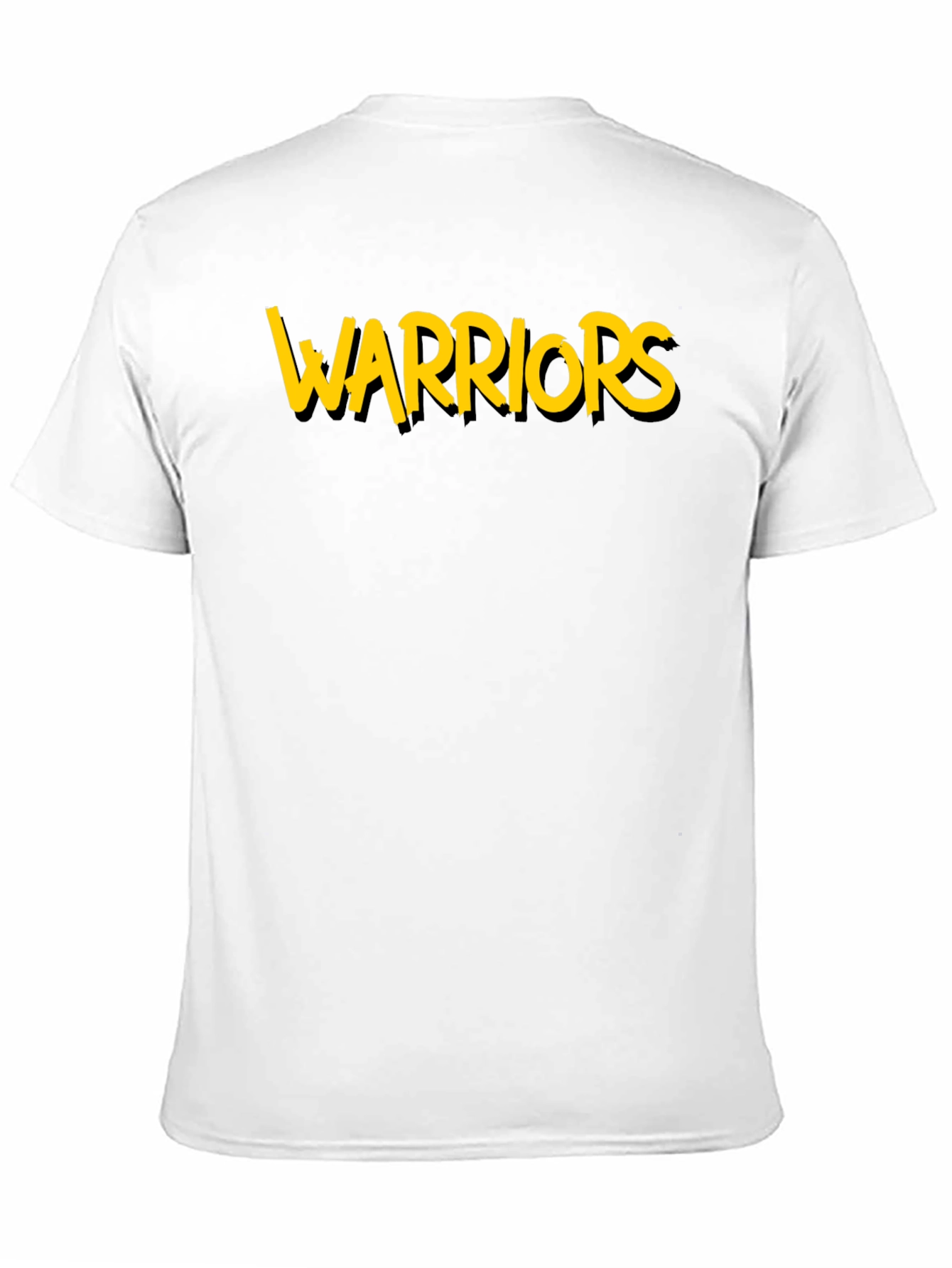 Warriors Graphic Tee - Black Cotton T-Shirt