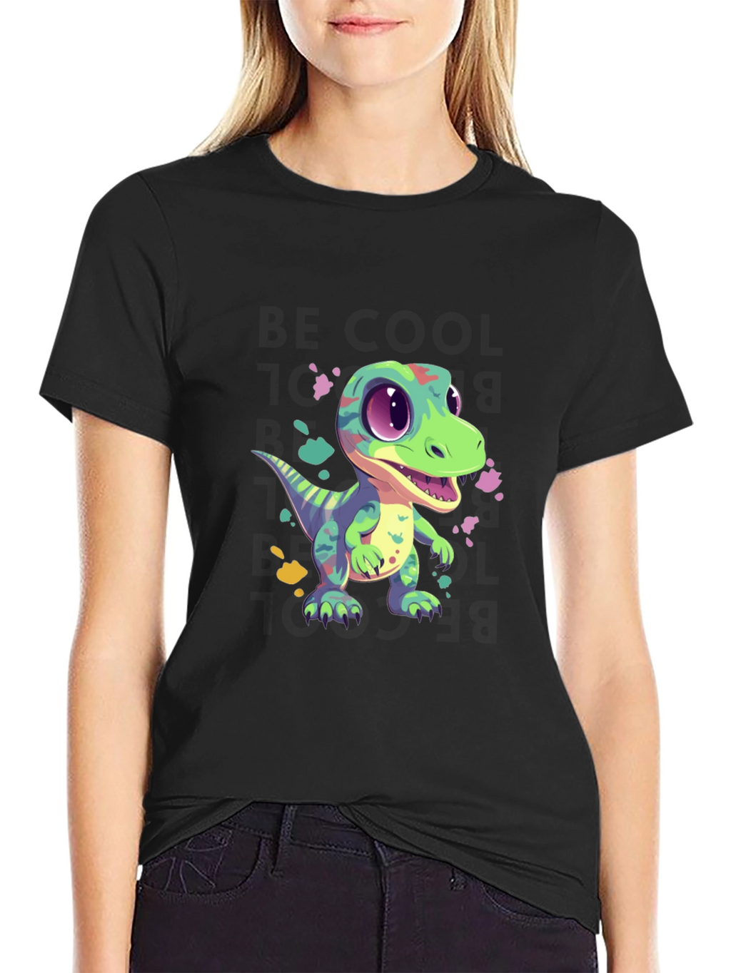 Cartoon Dinosaur Graphic Tee
