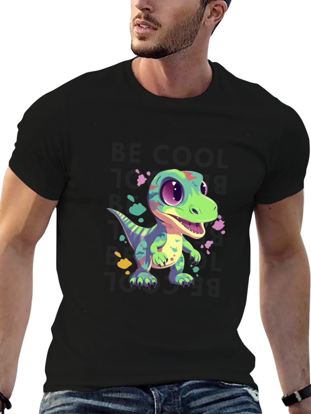 Cartoon Dinosaur Graphic Tee