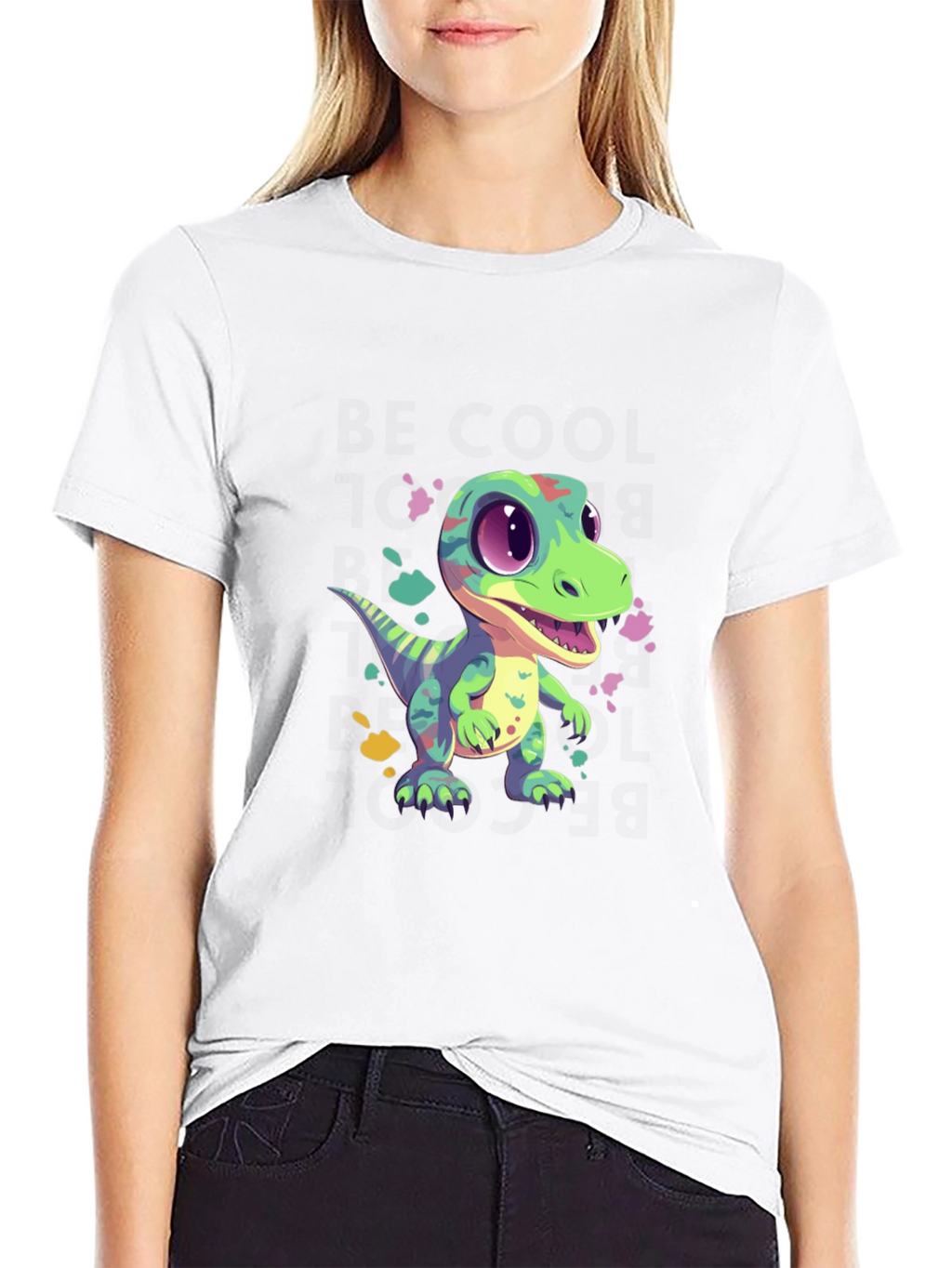 Cartoon Dinosaur Graphic Tee
