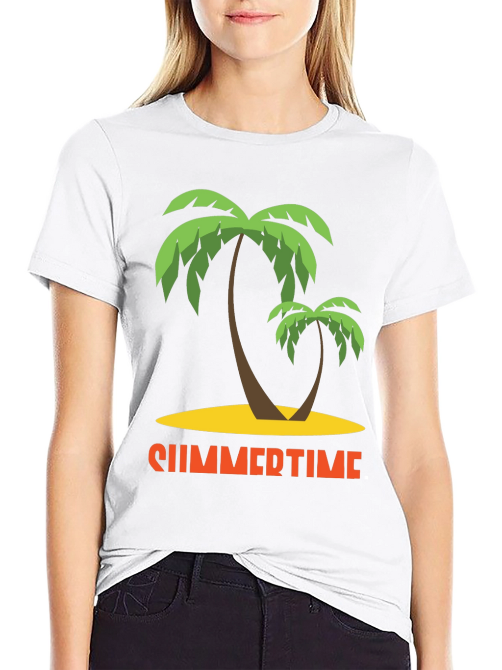 Summertime Palm Tree Graphic T-Shirt