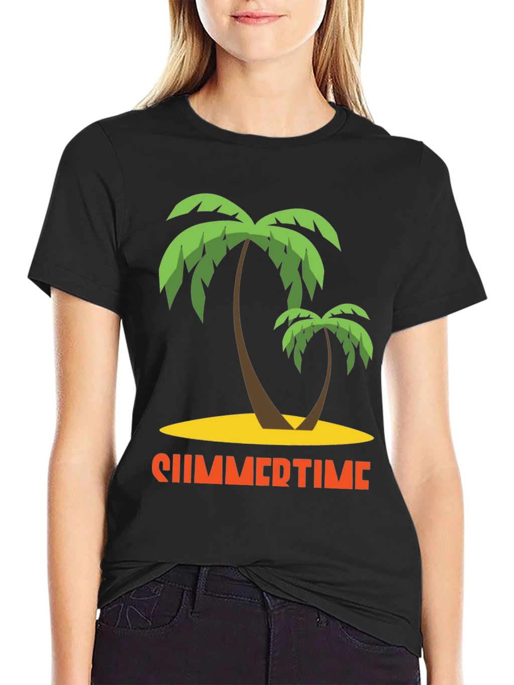 Summertime Palm Tree Graphic T-Shirt