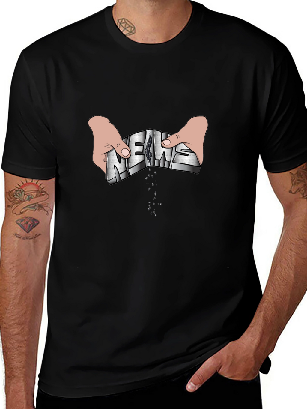 News Torn Apart Graphic Tee