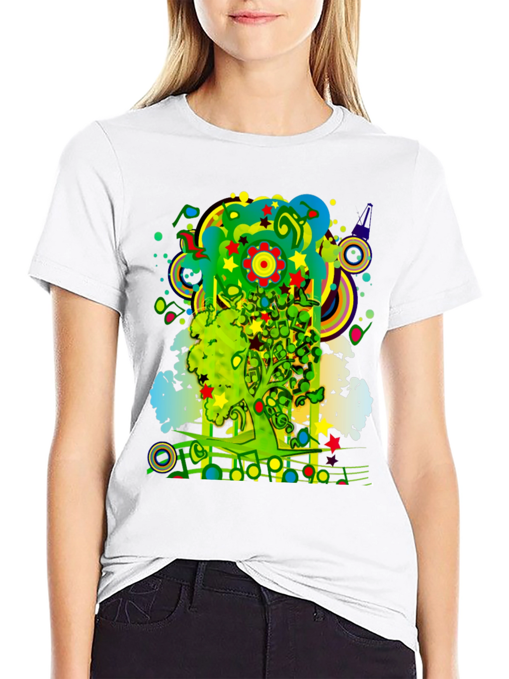 Vibrant Artistic Tree Graphic Tee
