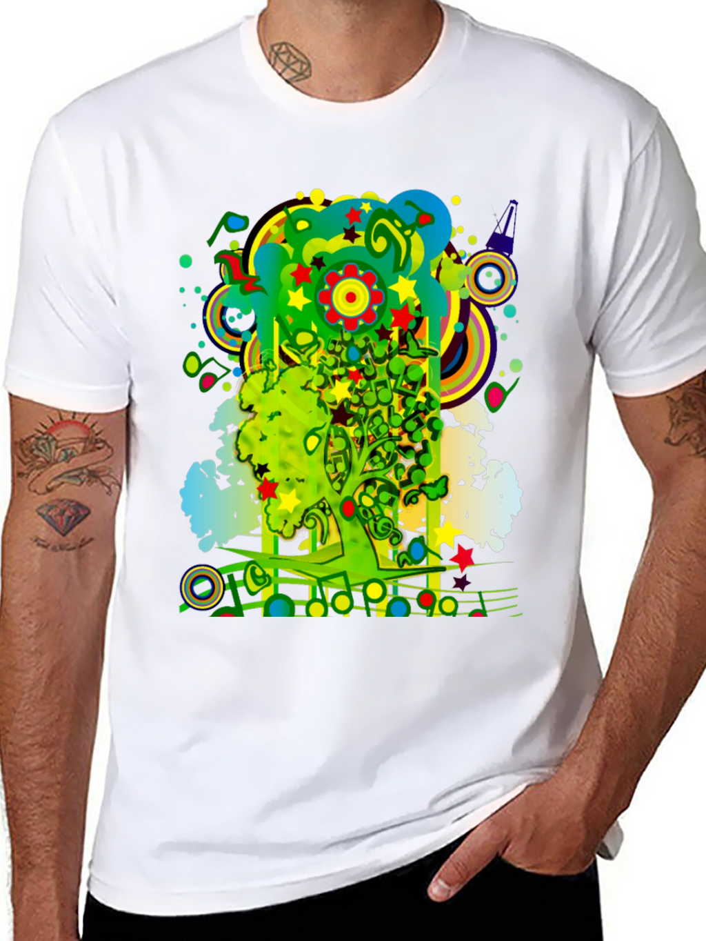 Vibrant Artistic Tree Graphic Tee