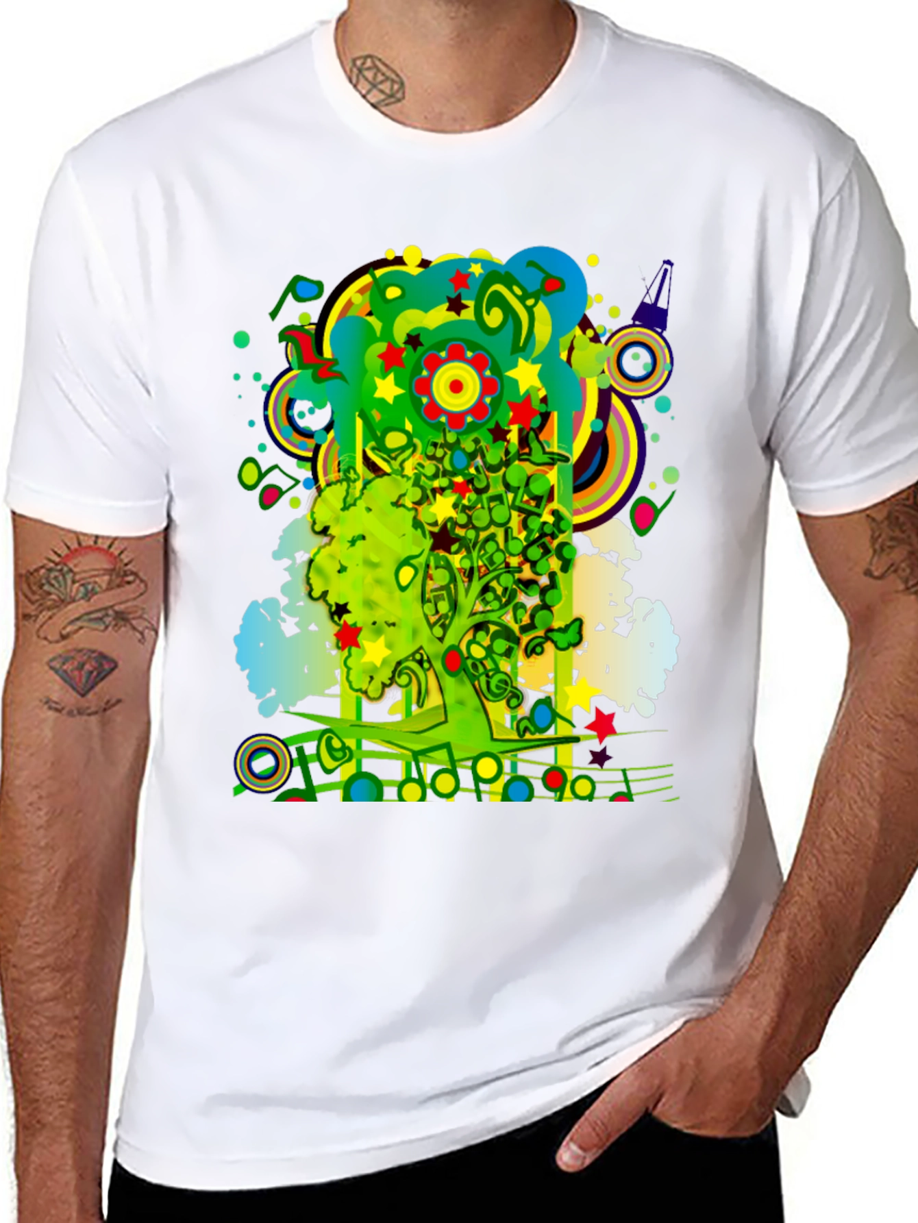 Vibrant Artistic Tree Graphic Tee