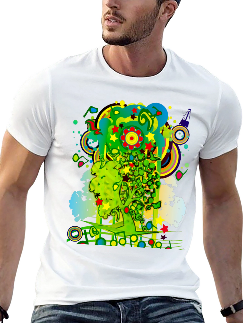 Vibrant Artistic Tree Graphic Tee