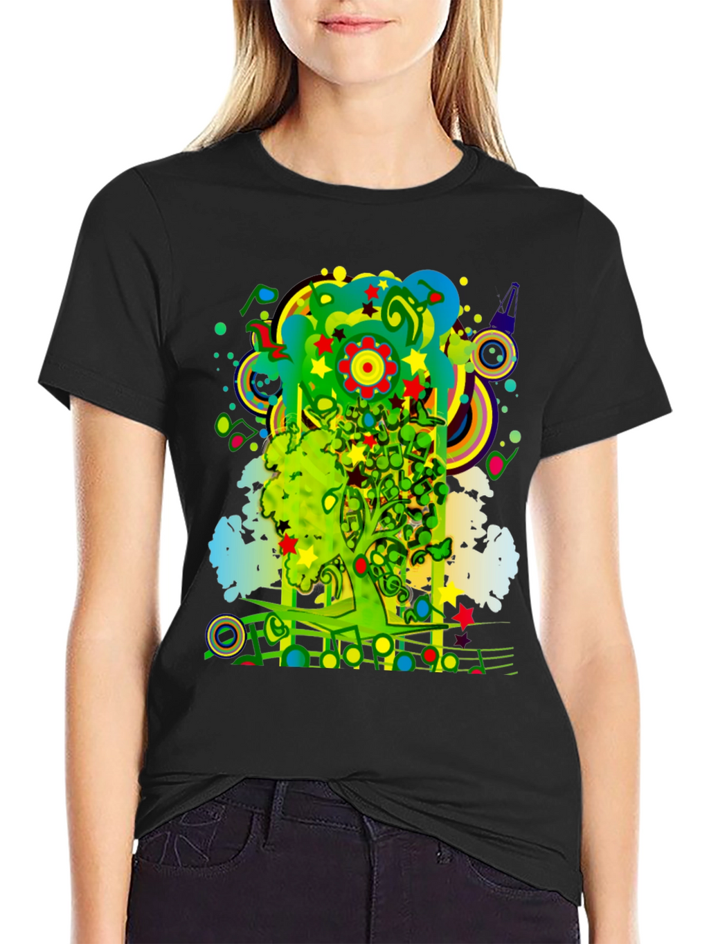Vibrant Artistic Tree Graphic Tee