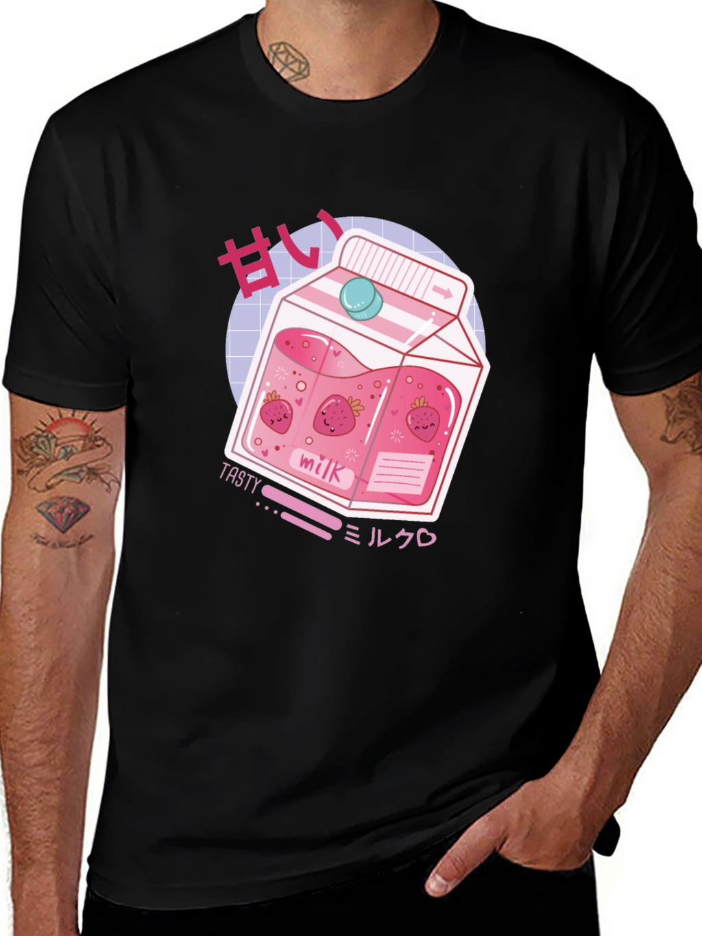 Strawberry Milk T-Shirt - Anime Kawaii Style