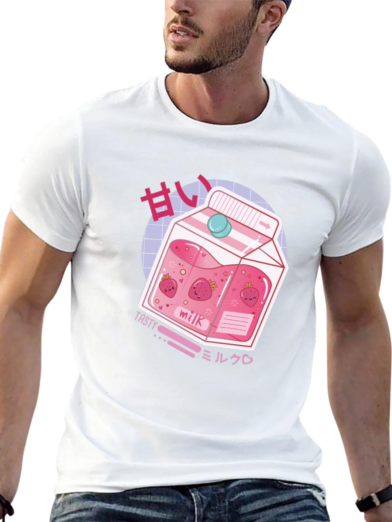 Strawberry Milk T-Shirt - Anime Kawaii Style