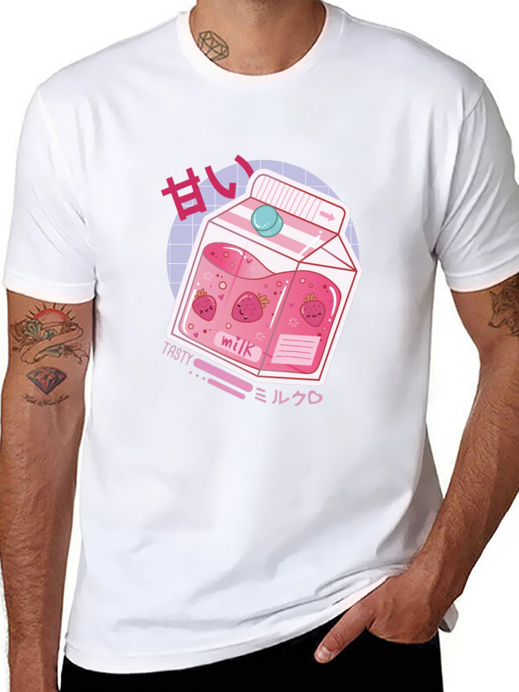 Strawberry Milk T-Shirt - Anime Kawaii Style