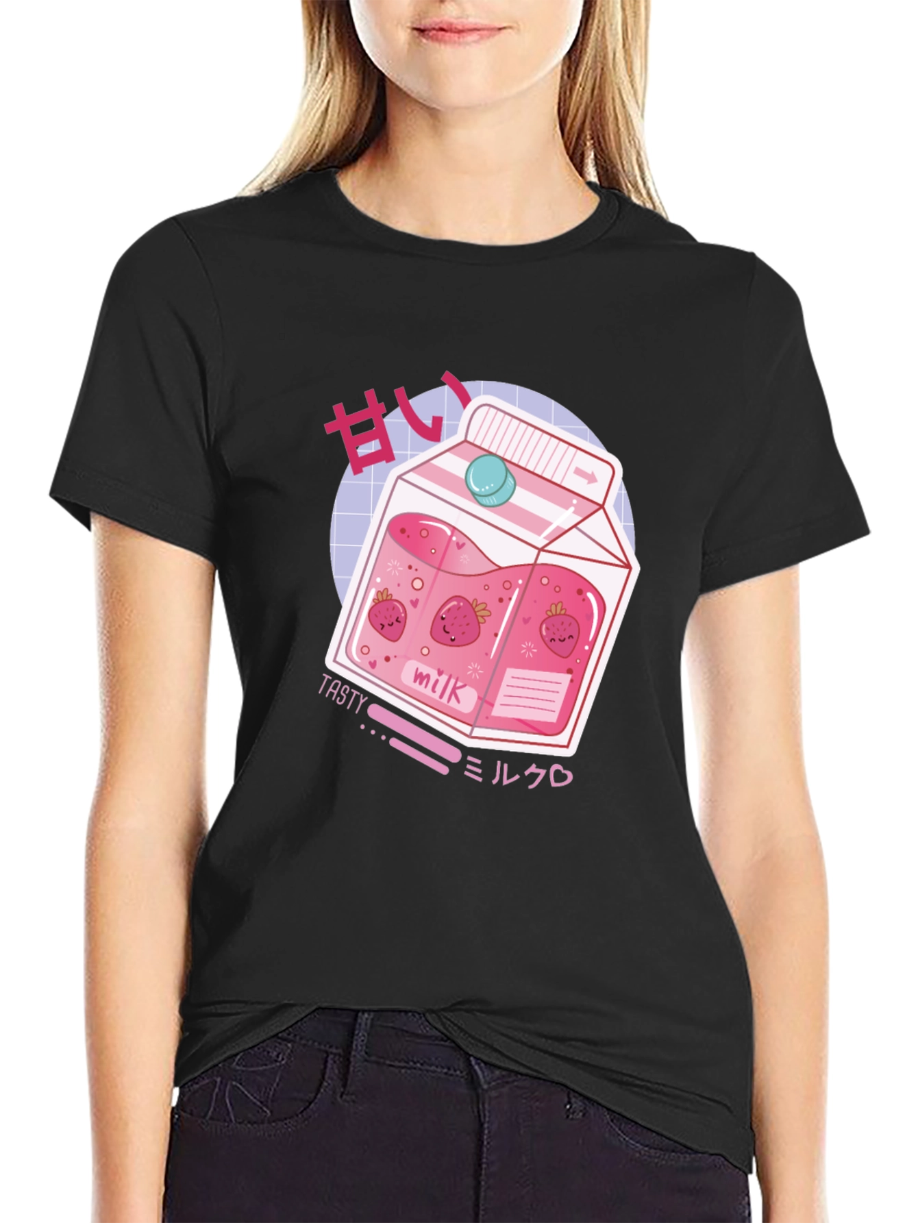 Strawberry Milk T-Shirt - Anime Kawaii Style