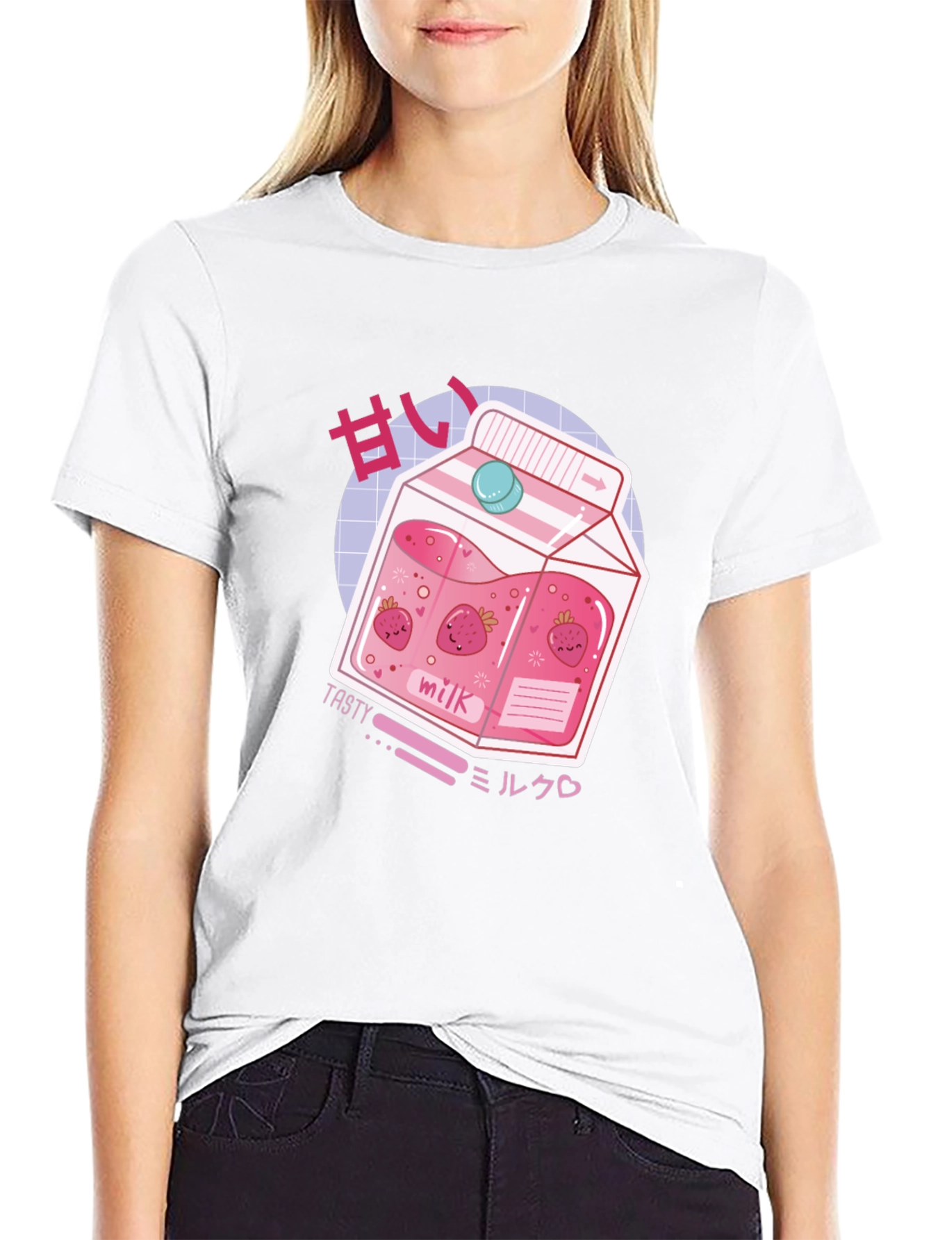Strawberry Milk T-Shirt - Anime Kawaii Style
