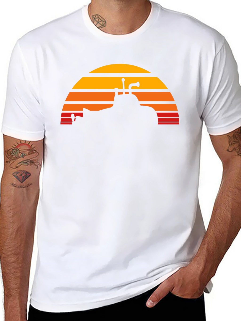 Submarine Sunset Graphic Tee - Cool Nautical Design