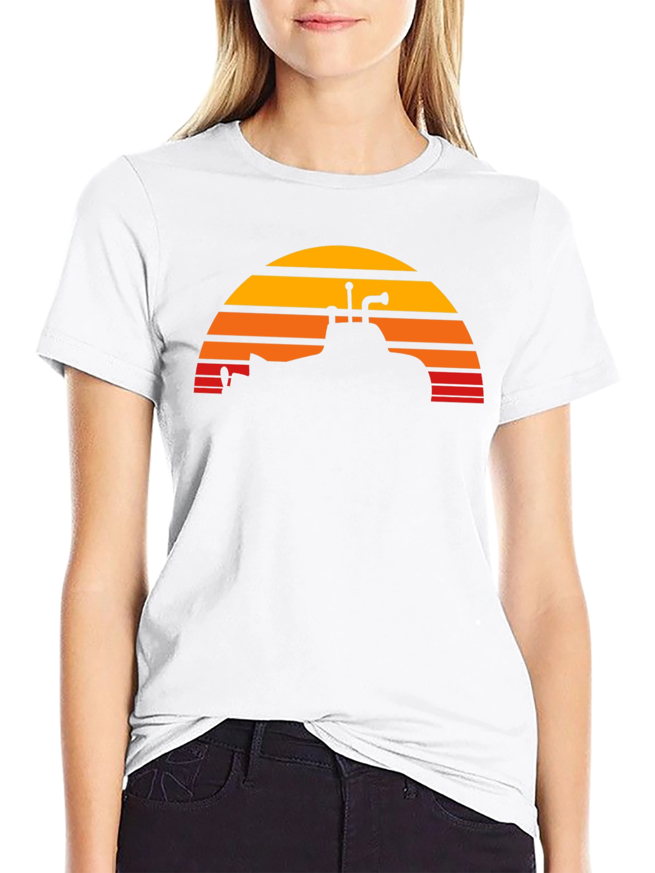 Submarine Sunset Graphic Tee - Cool Nautical Design
