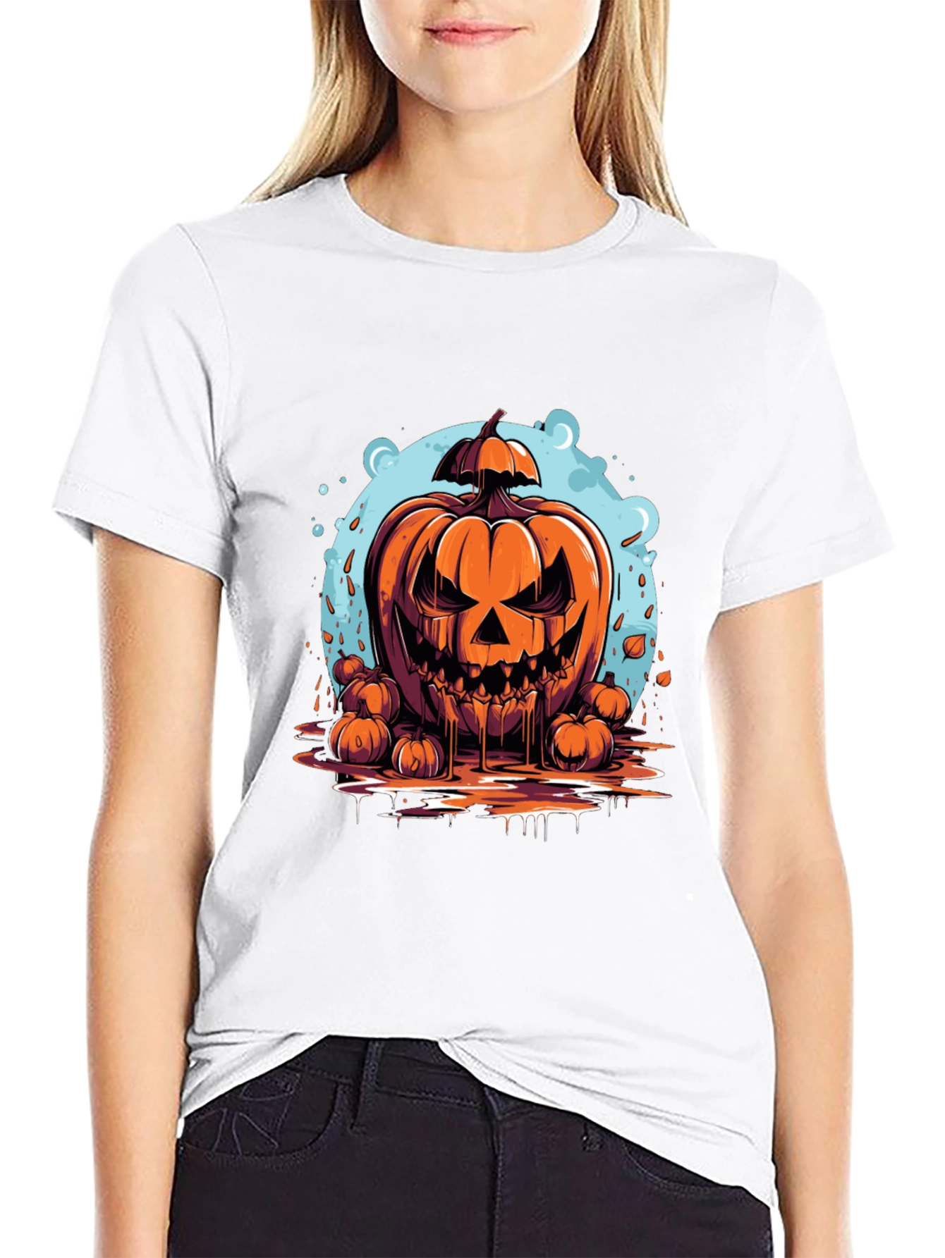 Spooky Pumpkin Graphic Tee - Halloween Edition