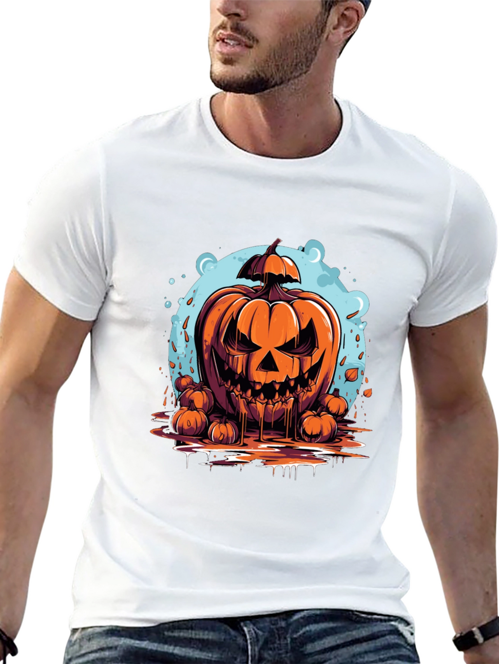 Spooky Pumpkin Graphic Tee - Halloween Edition
